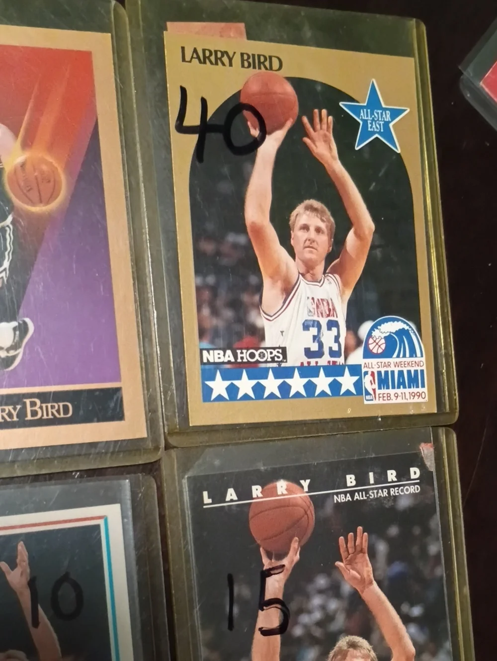 Larry bird Bundle Of 6 Sports Cards Fleer Skybox Upper Deck NBA Hoops All Star